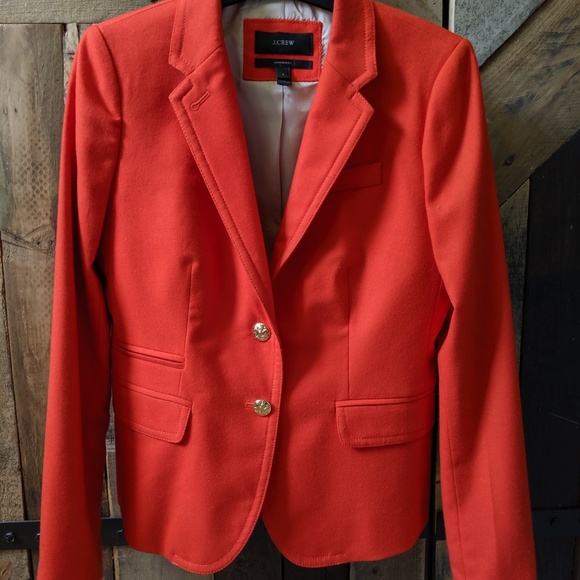 J. Crew Jackets & Blazers - J Crew Wool Schoolboy Blazer - Poppy sz 2